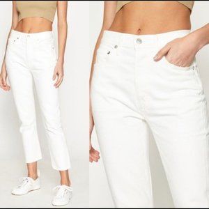 AGOLDE Riley High Rise Straight Crop Polar Jeans Button-Fly Size 27